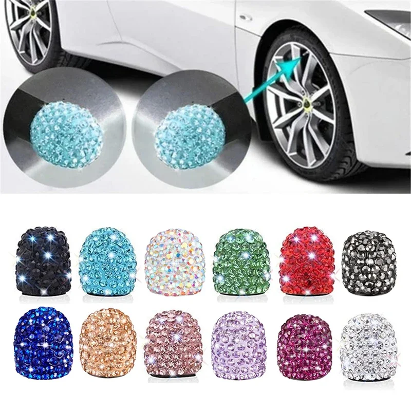 4PCS Bling Diamond Car Wheel T - огляд і ціна Motorcycle Valve Cover