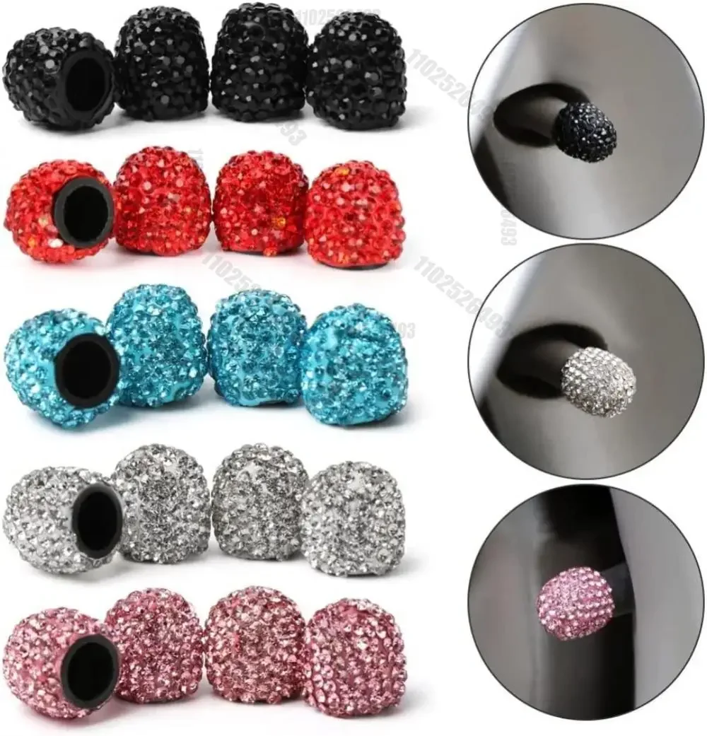 2/4PCS Diamond Car Tire Valve  - огляд і ціна Motorcycle Valve Cover